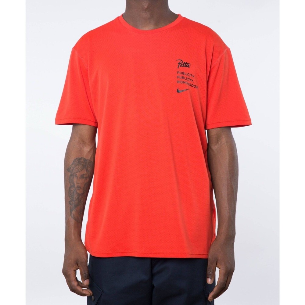 NWT Nike x Patta Short Sleeve Dri-FIT Tee Shirt Red Size Small